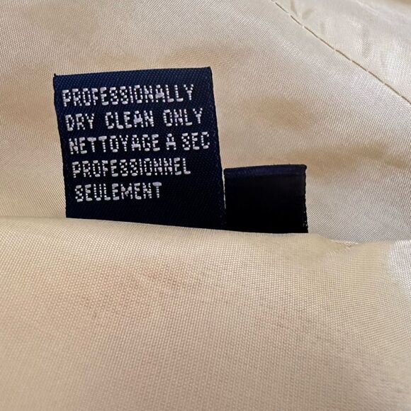 Burberry’s of London Silk Vintage Crop Zip Front Mid Mustard Gold Blazer Jacket - Picture 11 of 12